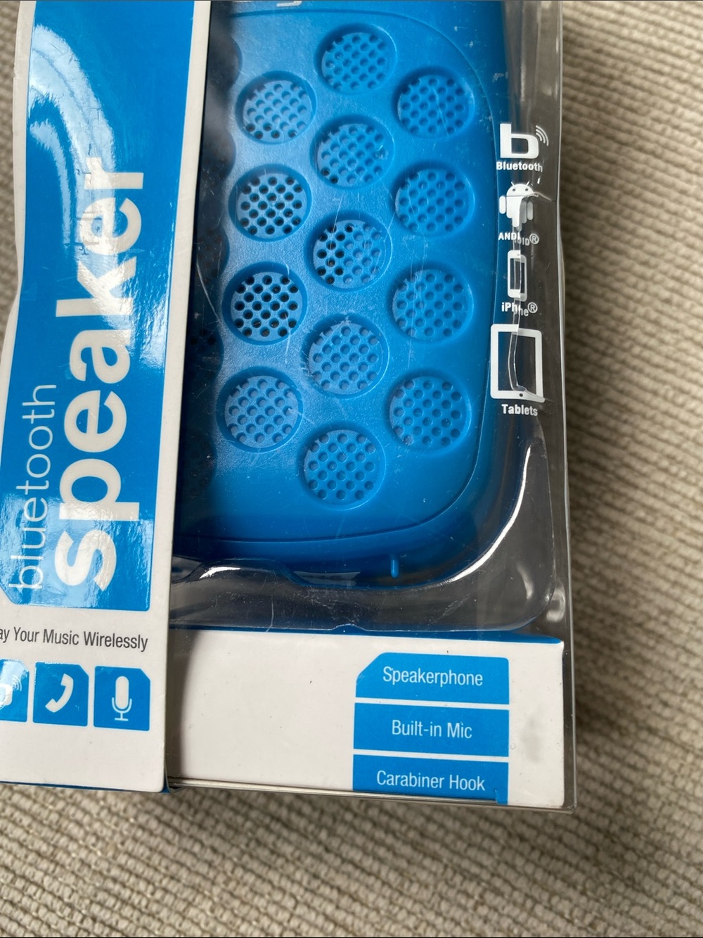 Targus Blue Portable Bluetooth Speaker with Carabiner- NIB - Picture 3 of 6